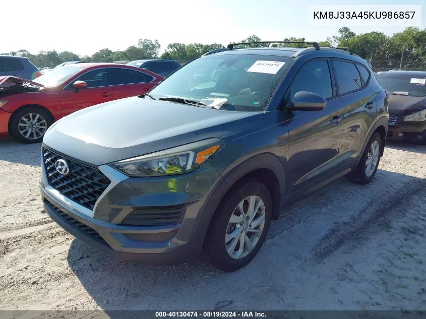 2019 Hyundai Tucson Value VIN: KM8J33A45KU986857 Lot: 40130474