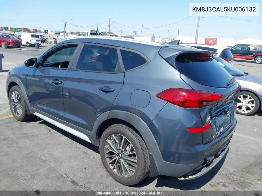 2019 Hyundai Tucson Sel VIN: KM8J3CAL5KU006132 Lot: 40450381