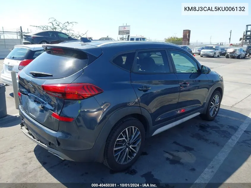 2019 Hyundai Tucson Sel VIN: KM8J3CAL5KU006132 Lot: 40450381