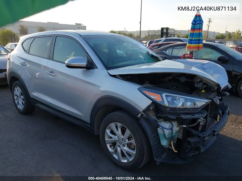 2019 Hyundai Tucson Se VIN: KM8J2CA40KU871134 Lot: 40459040