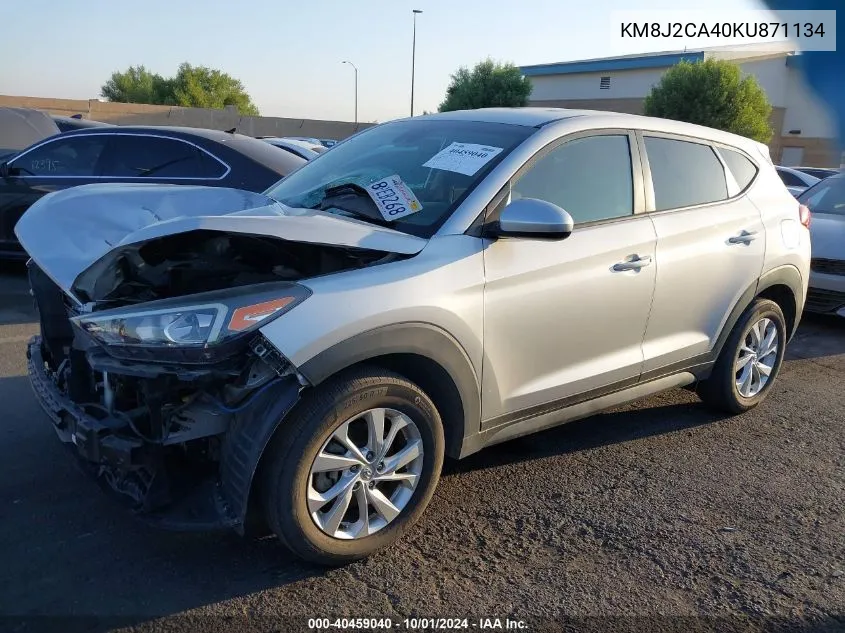 2019 Hyundai Tucson Se VIN: KM8J2CA40KU871134 Lot: 40459040