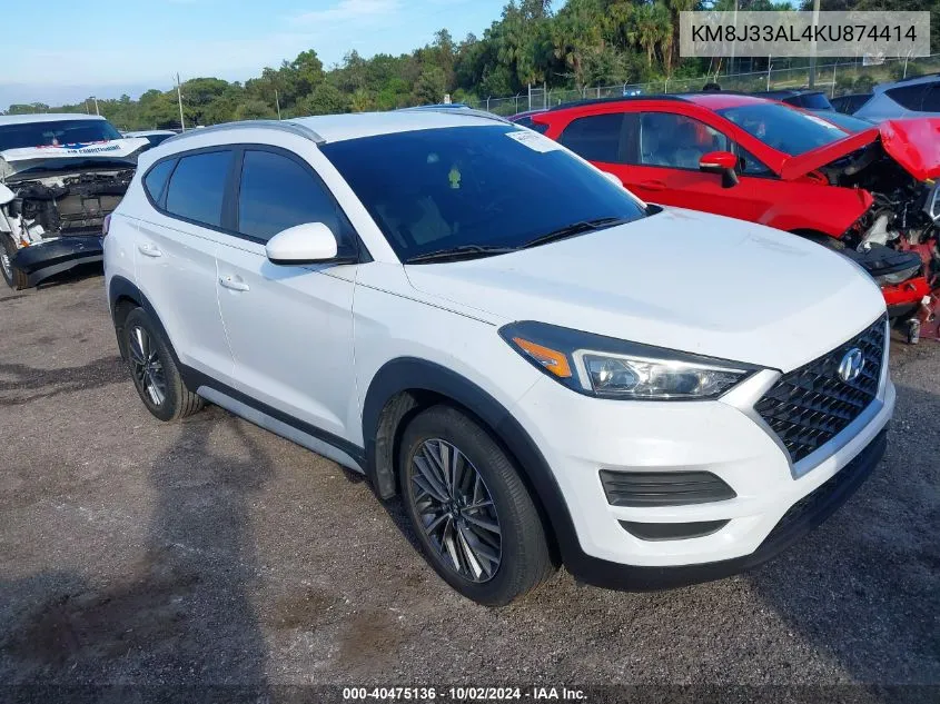 2019 Hyundai Tucson Sel VIN: KM8J33AL4KU874414 Lot: 40475136