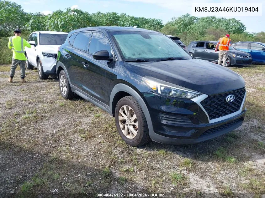 2019 Hyundai Tucson Se VIN: KM8J23A46KU019404 Lot: 40476122