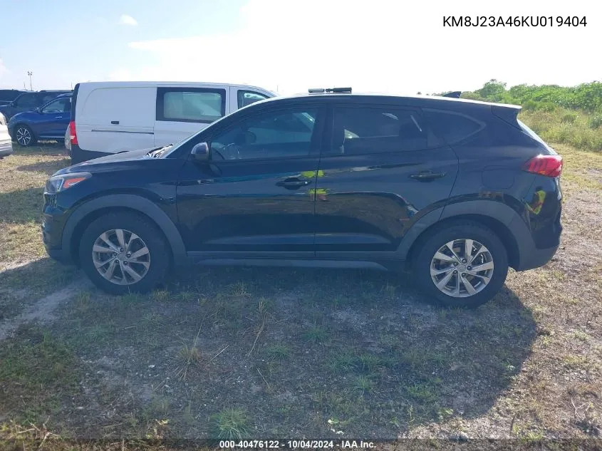 2019 Hyundai Tucson Se VIN: KM8J23A46KU019404 Lot: 40476122