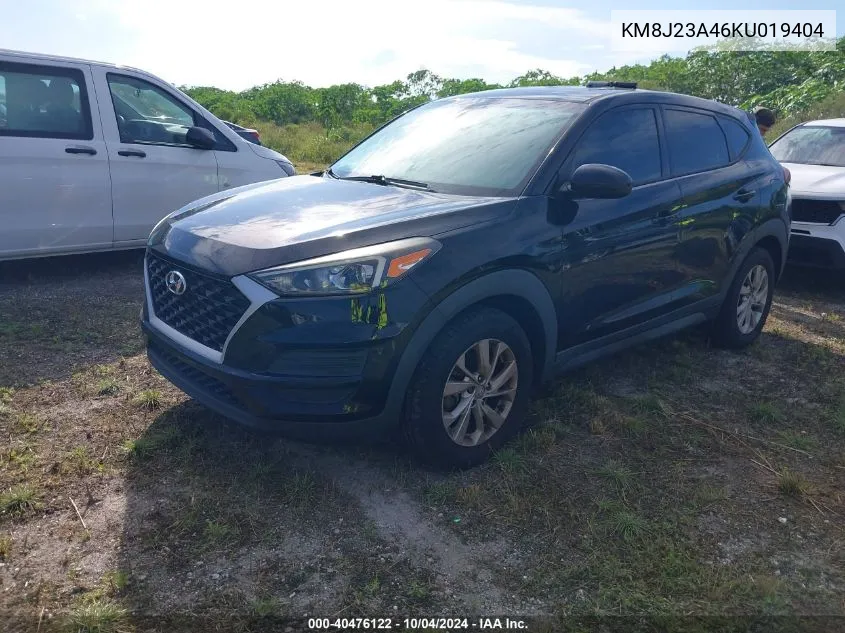 2019 Hyundai Tucson Se VIN: KM8J23A46KU019404 Lot: 40476122