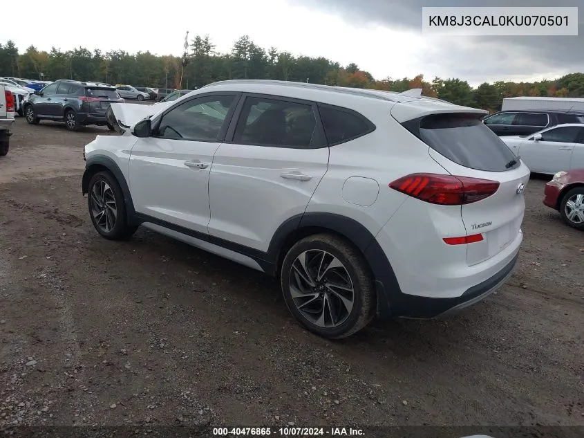 2019 Hyundai Tucson Sport VIN: KM8J3CAL0KU070501 Lot: 40476865