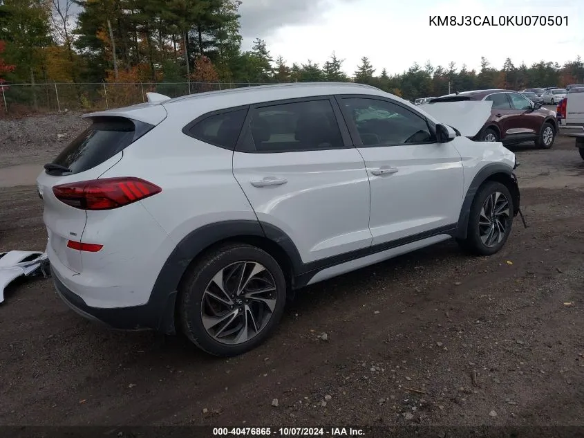 2019 Hyundai Tucson Sport VIN: KM8J3CAL0KU070501 Lot: 40476865