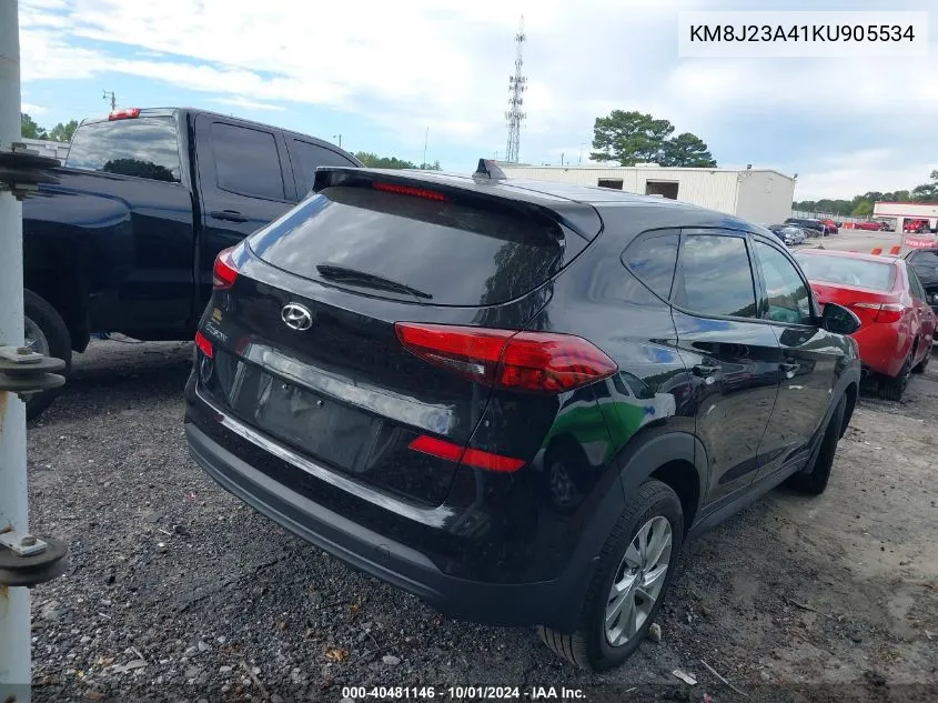 2019 Hyundai Tucson Se VIN: KM8J23A41KU905534 Lot: 40481146