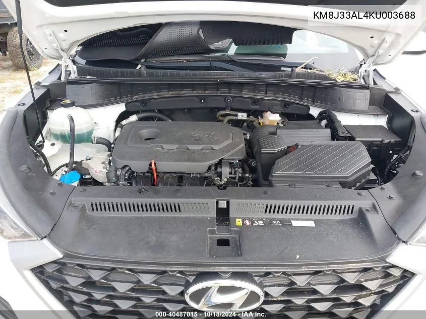 KM8J33AL4KU003688 2019 Hyundai Tucson Sel