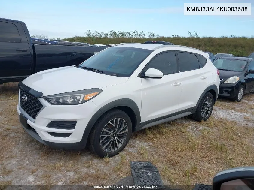 KM8J33AL4KU003688 2019 Hyundai Tucson Sel