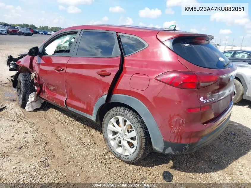 2019 Hyundai Tucson Se VIN: KM8J23A47KU882051 Lot: 40487563