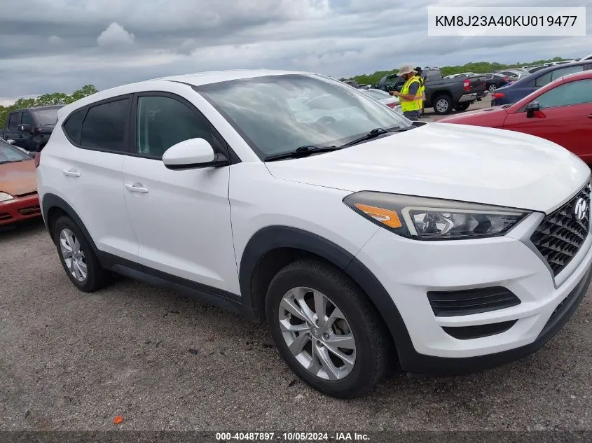 2019 Hyundai Tucson Se VIN: KM8J23A40KU019477 Lot: 40487897