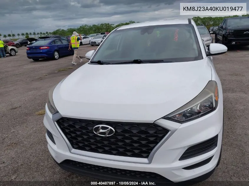 2019 Hyundai Tucson Se VIN: KM8J23A40KU019477 Lot: 40487897