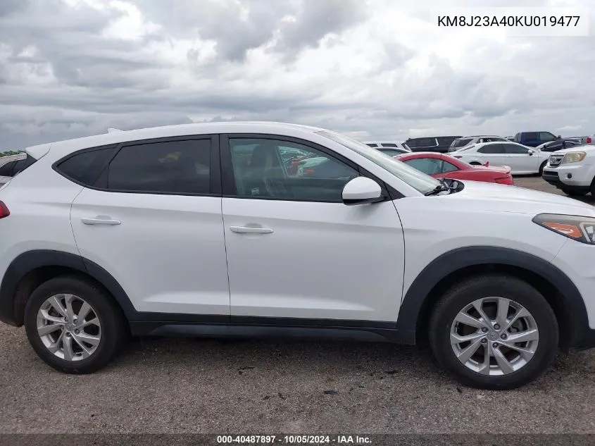 2019 Hyundai Tucson Se VIN: KM8J23A40KU019477 Lot: 40487897