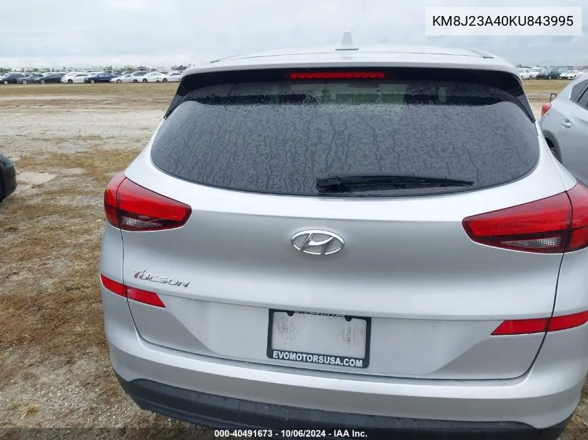 2019 Hyundai Tucson Se VIN: KM8J23A40KU843995 Lot: 40491673