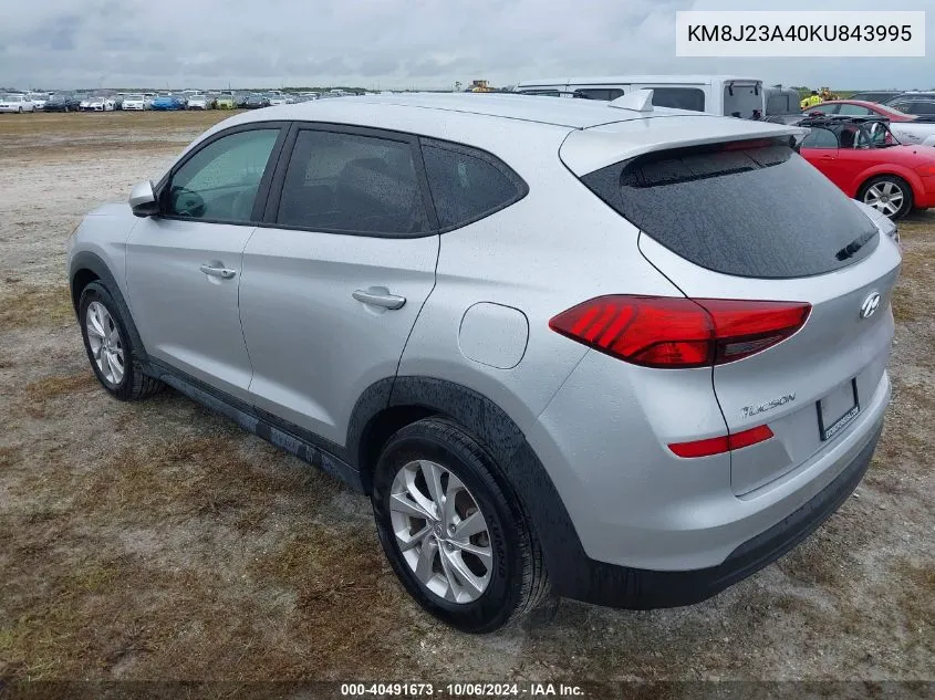 2019 Hyundai Tucson Se VIN: KM8J23A40KU843995 Lot: 40491673