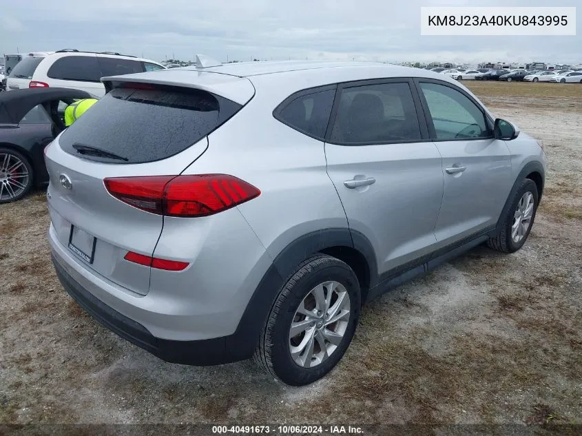 2019 Hyundai Tucson Se VIN: KM8J23A40KU843995 Lot: 40491673