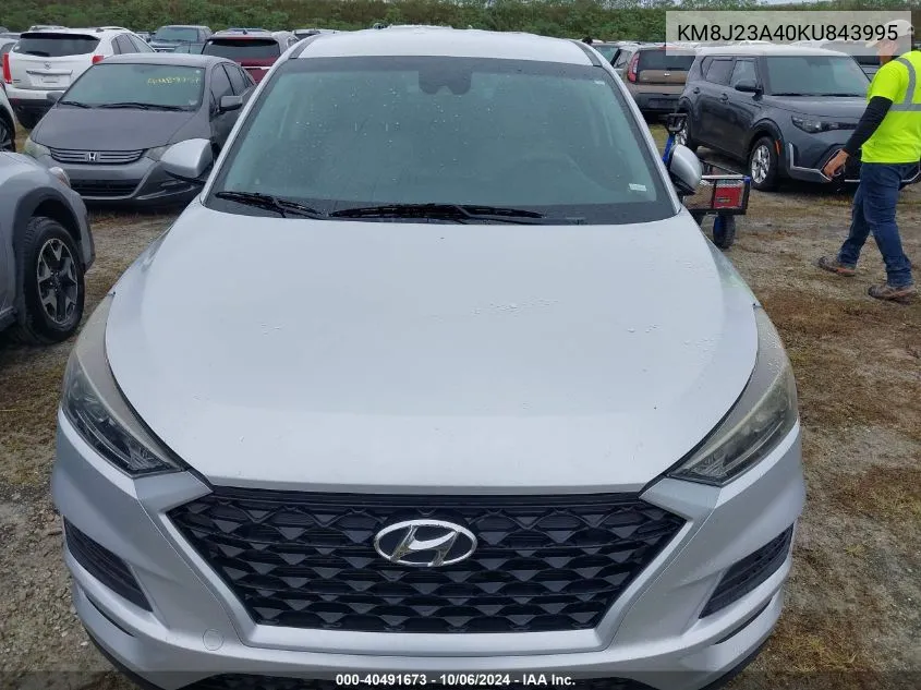 2019 Hyundai Tucson Se VIN: KM8J23A40KU843995 Lot: 40491673