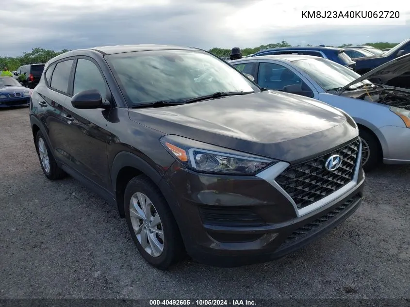 2019 Hyundai Tucson Se VIN: KM8J23A40KU062720 Lot: 40492605