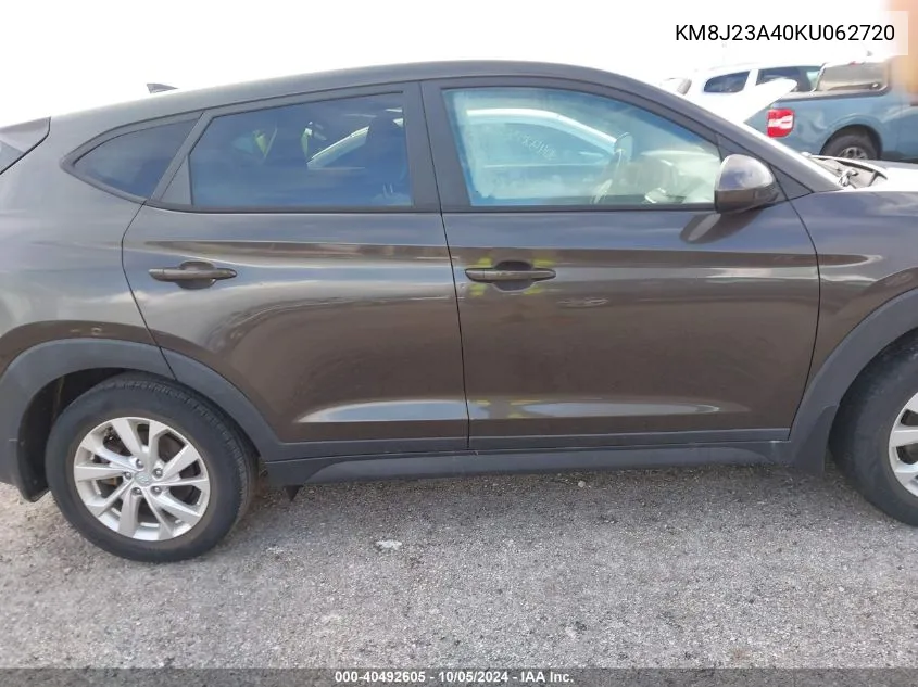 2019 Hyundai Tucson Se VIN: KM8J23A40KU062720 Lot: 40492605