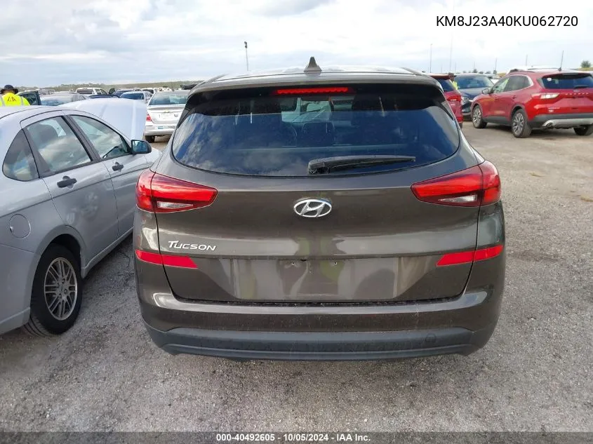 2019 Hyundai Tucson Se VIN: KM8J23A40KU062720 Lot: 40492605