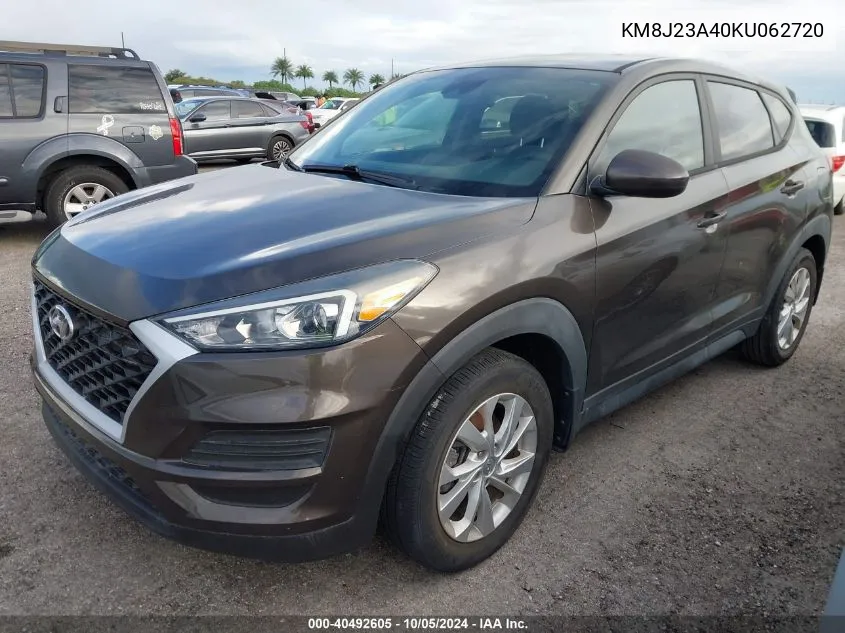 2019 Hyundai Tucson Se VIN: KM8J23A40KU062720 Lot: 40492605