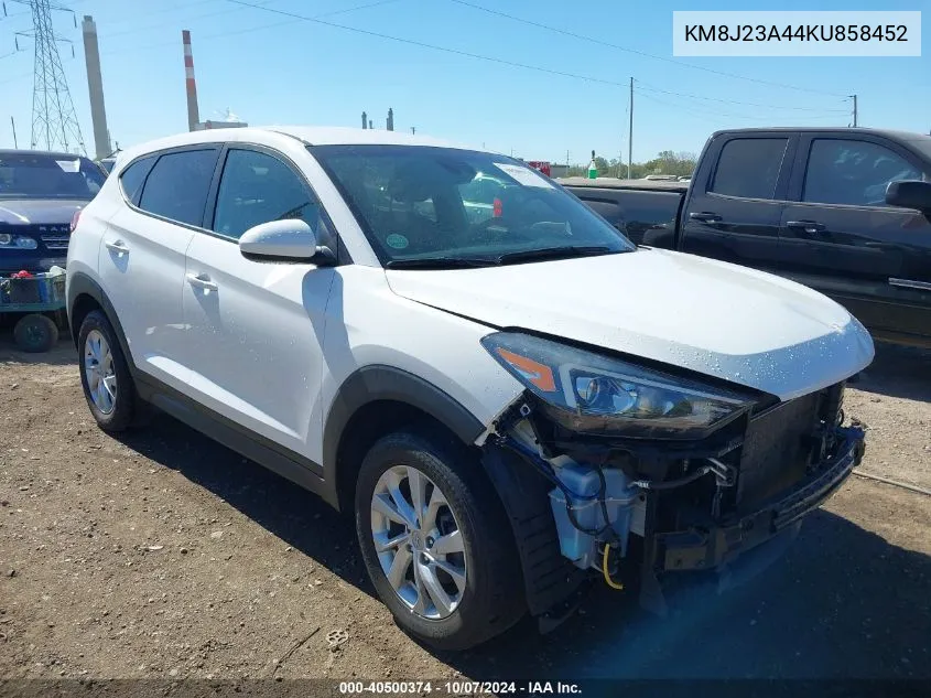 2019 Hyundai Tucson Se VIN: KM8J23A44KU858452 Lot: 40500374