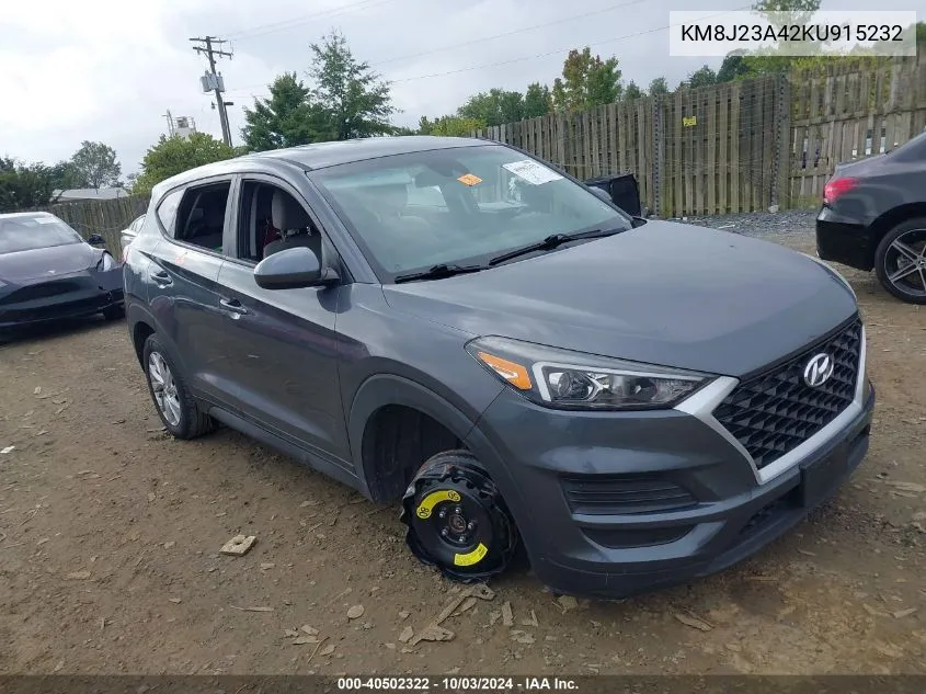 2019 Hyundai Tucson Se VIN: KM8J23A42KU915232 Lot: 40502322