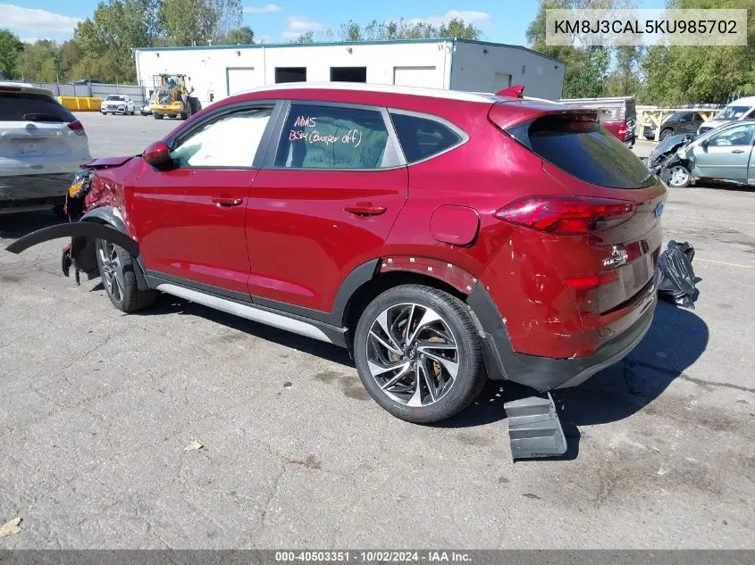 2019 Hyundai Tucson Sport VIN: KM8J3CAL5KU985702 Lot: 40503351