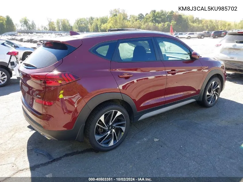 2019 Hyundai Tucson Sport VIN: KM8J3CAL5KU985702 Lot: 40503351