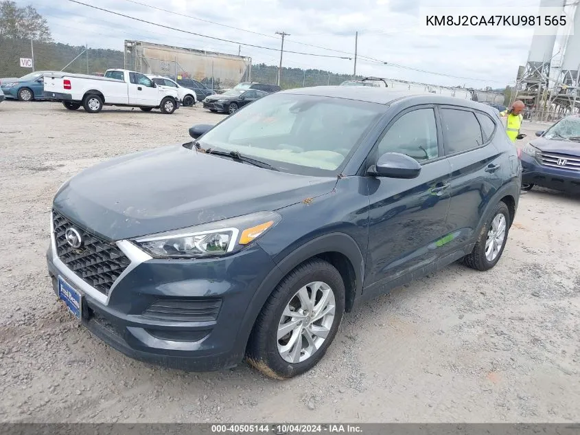 2019 Hyundai Tucson Se VIN: KM8J2CA47KU981565 Lot: 40505144