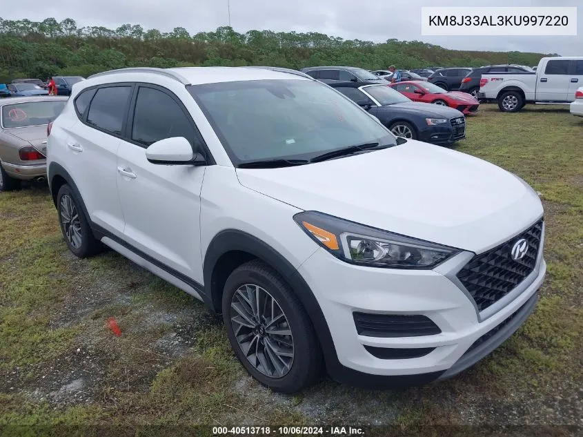 2019 Hyundai Tucson Limited/Sel/Sport/Ultimat VIN: KM8J33AL3KU997220 Lot: 40513718