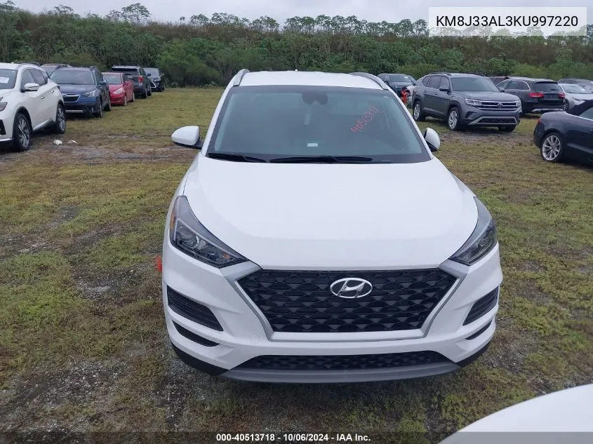 2019 Hyundai Tucson Limited/Sel/Sport/Ultimat VIN: KM8J33AL3KU997220 Lot: 40513718