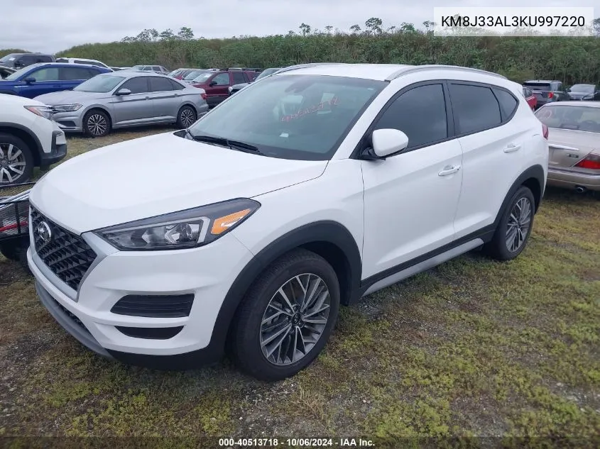 2019 Hyundai Tucson Limited/Sel/Sport/Ultimat VIN: KM8J33AL3KU997220 Lot: 40513718