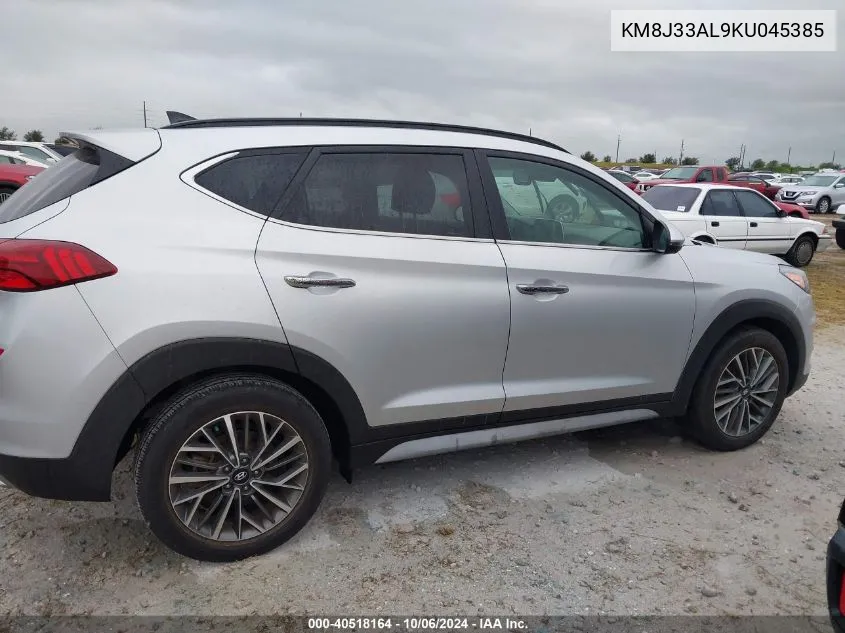 2019 Hyundai Tucson Ultimate VIN: KM8J33AL9KU045385 Lot: 40518164