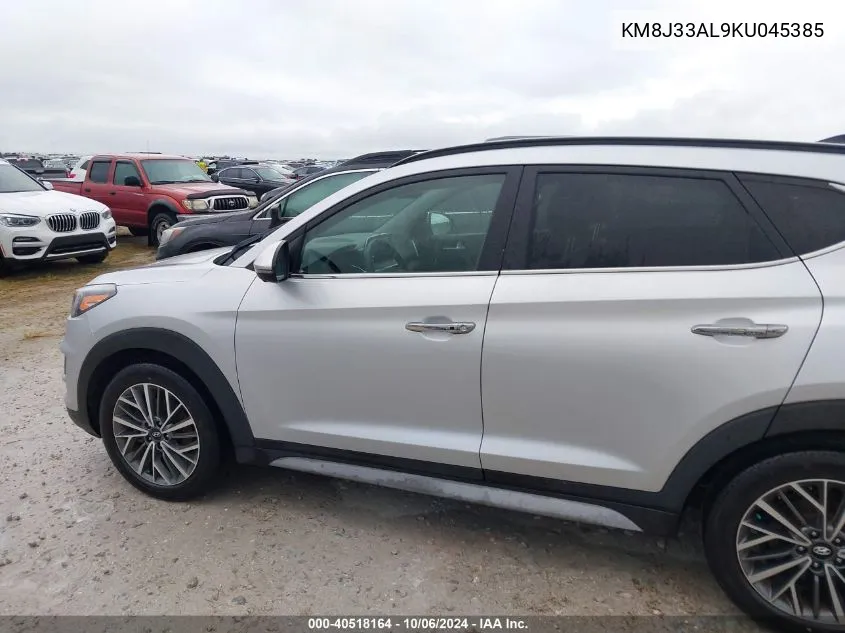 2019 Hyundai Tucson Ultimate VIN: KM8J33AL9KU045385 Lot: 40518164