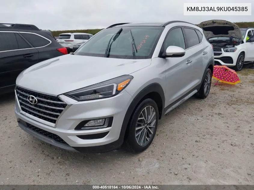 2019 Hyundai Tucson Ultimate VIN: KM8J33AL9KU045385 Lot: 40518164