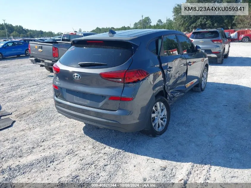 2019 Hyundai Tucson Se VIN: KM8J23A4XKU059341 Lot: 40521344