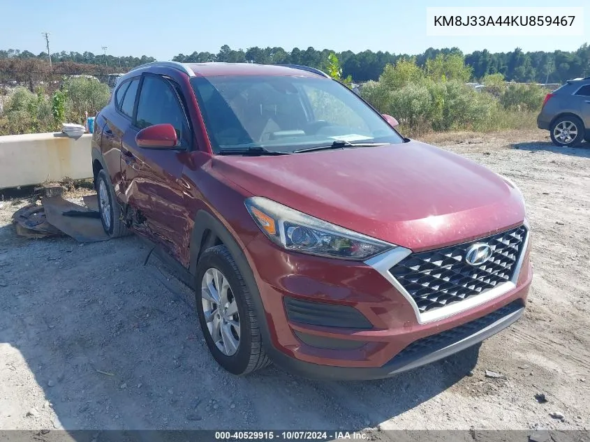 2019 Hyundai Tucson Value VIN: KM8J33A44KU859467 Lot: 40529915