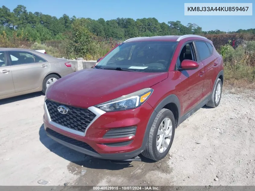 2019 Hyundai Tucson Value VIN: KM8J33A44KU859467 Lot: 40529915