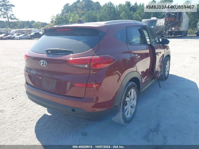 2019 Hyundai Tucson Value VIN: KM8J33A44KU859467 Lot: 40529915