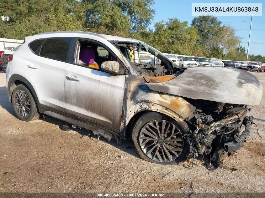 2019 Hyundai Tucson Sel VIN: KM8J33AL4KU863848 Lot: 40535488