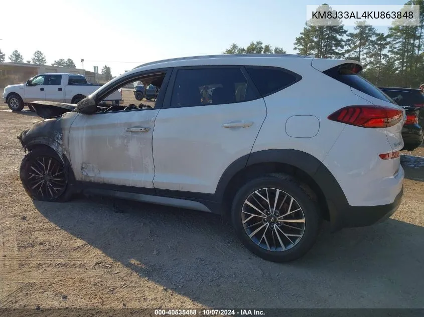 2019 Hyundai Tucson Sel VIN: KM8J33AL4KU863848 Lot: 40535488