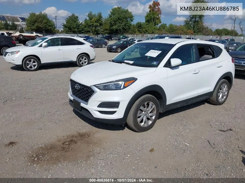 2019 Hyundai Tucson Se VIN: KM8J23A46KU886785 Lot: 40535574