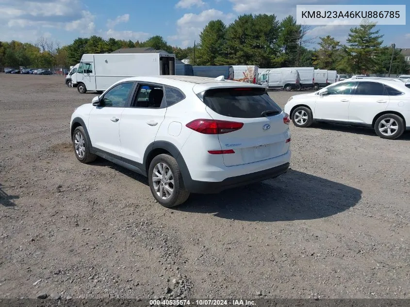 2019 Hyundai Tucson Se VIN: KM8J23A46KU886785 Lot: 40535574