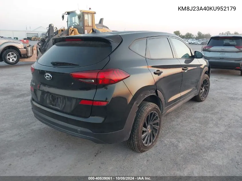 2019 Hyundai Tucson Se VIN: KM8J23A40KU952179 Lot: 40539061