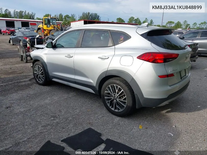 2019 Hyundai Tucson Limited/Sel/Sport/Ultimat VIN: KM8J33AL1KU848899 Lot: 40547326