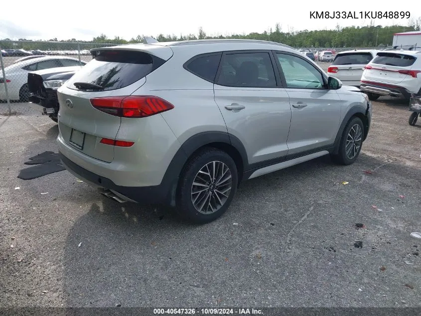 2019 Hyundai Tucson Limited/Sel/Sport/Ultimat VIN: KM8J33AL1KU848899 Lot: 40547326