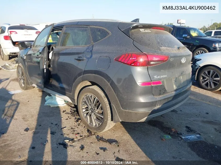 2019 Hyundai Tucson Sel VIN: KM8J33AL4KU900462 Lot: 40554513