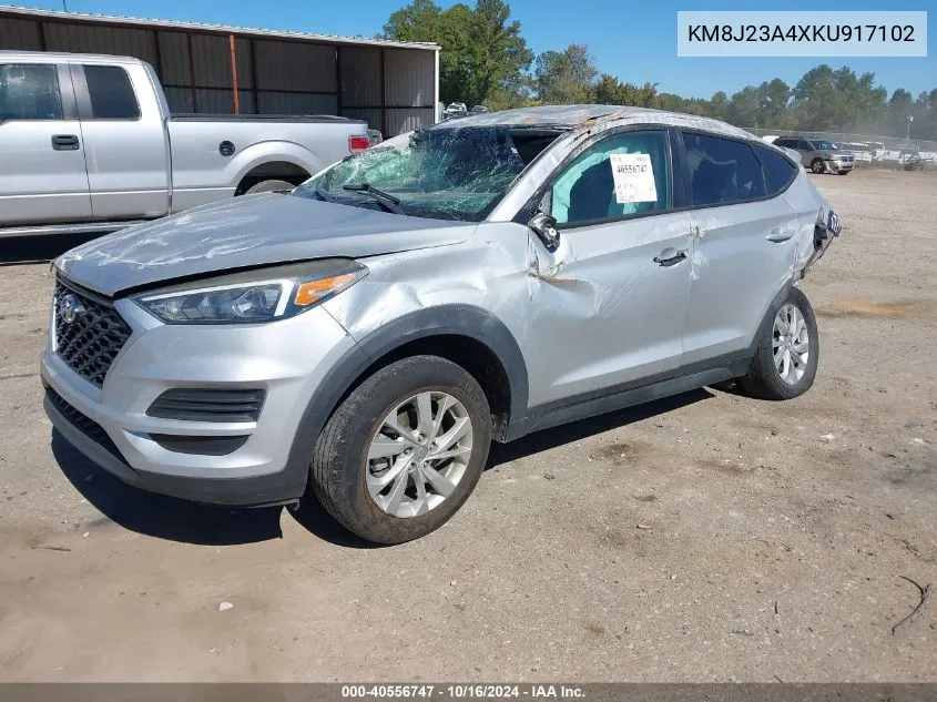 2019 Hyundai Tucson Se VIN: KM8J23A4XKU917102 Lot: 40556747